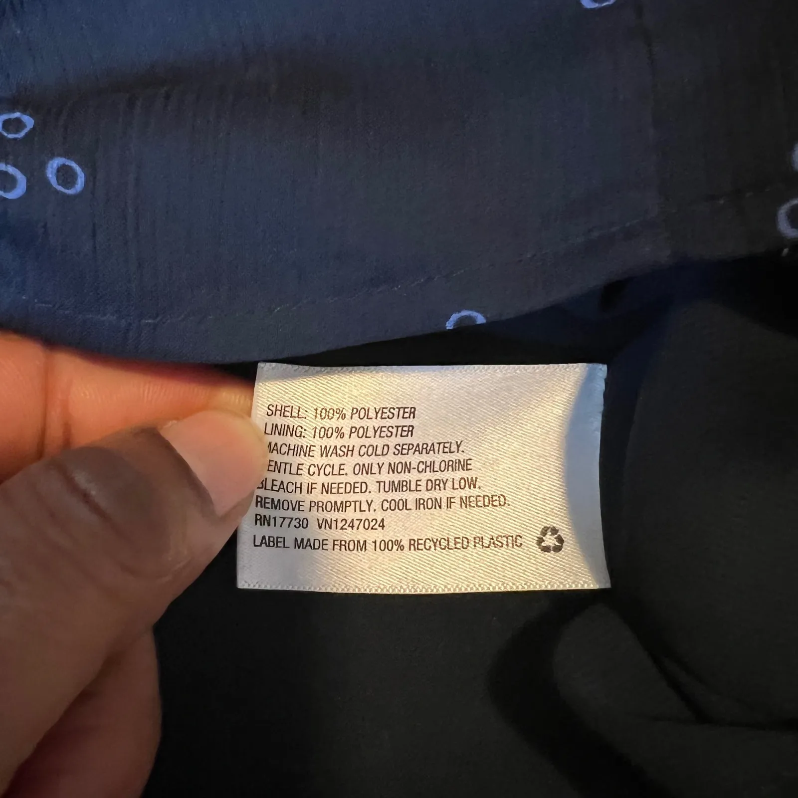 Ava & Viv Navy Blue Printed Flutter Sleeve V Neck Blouse Plus Size 2X - Image 5