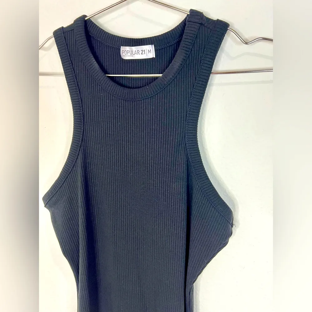 🆕 Popular 21 Black Ribbed Sleeveless Dress - Image 3