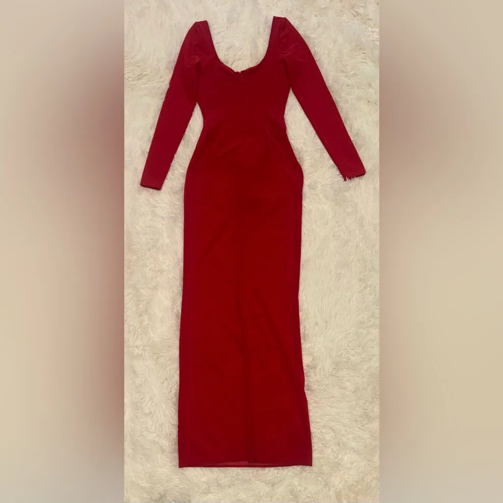 NEW House Of CB Everly Corset Long Sleeve Hauted Red Gown Sz S D-E - Image 7