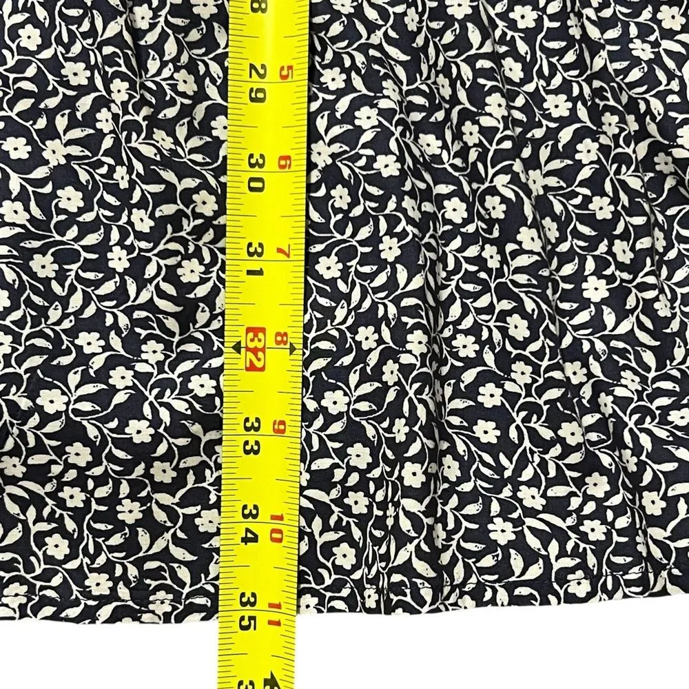 Old Navy Smocked Floral Babydoll Dress Blue MEDIUM Cottagecore Farm Prairie Boho - Image 8