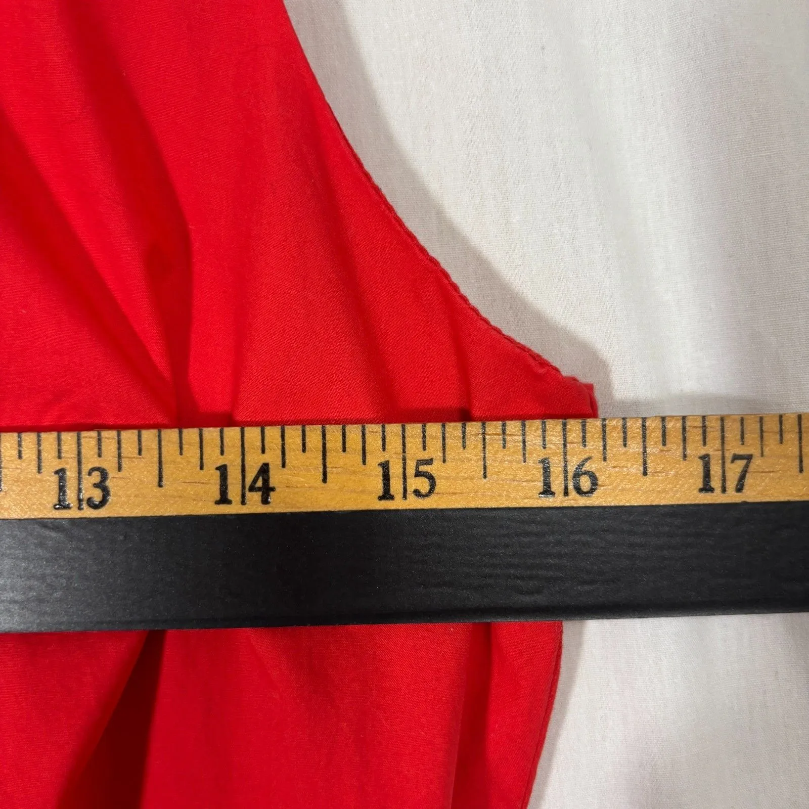 Gap Fit and Flare Dress Sz 6 Red Midi Preppy Classic Minimalist Romantic Holiday - Image 8