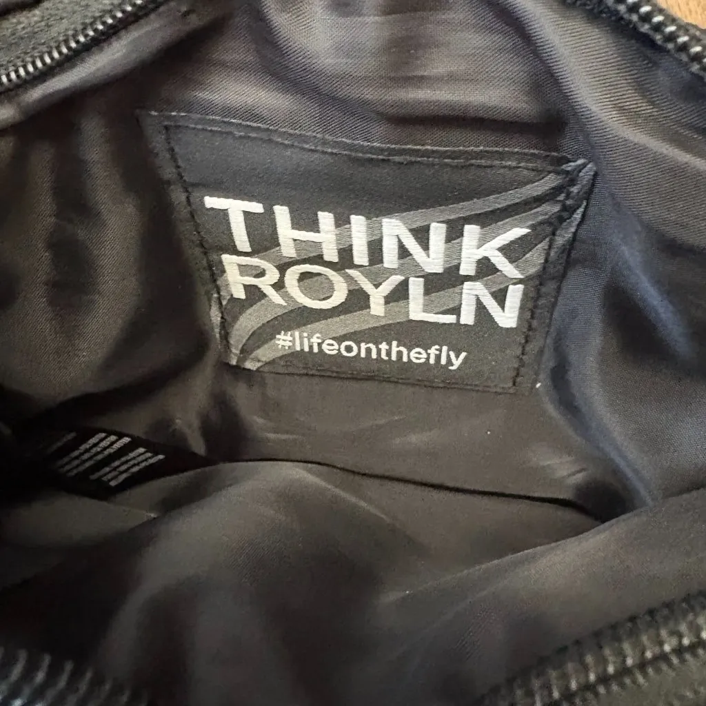 Think Royln black camo puffy bum bag crossbody purse 9 x 6 inches NO STRAP - Image 3