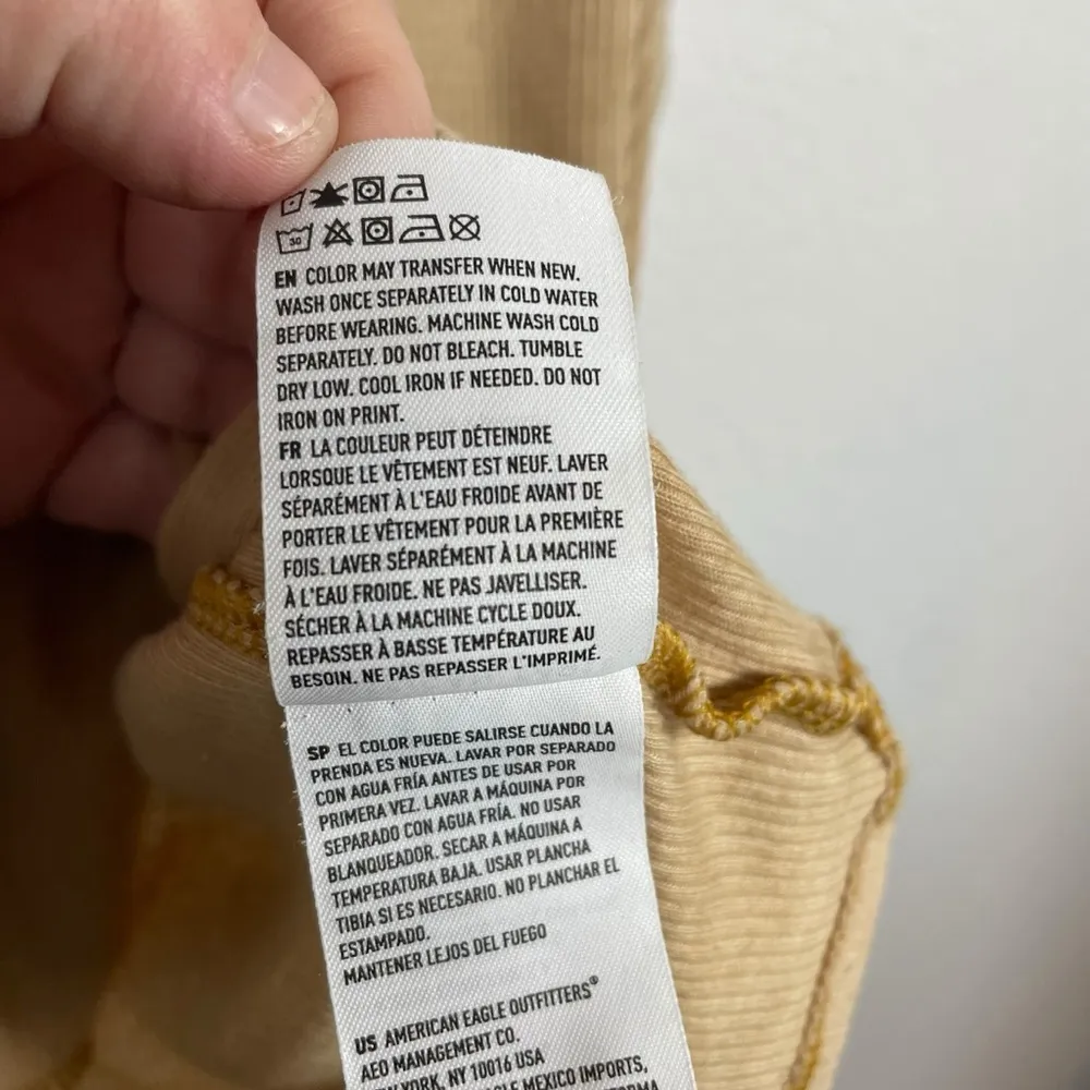 American Eagle Women’s Basic Ribbed Fitted Tank Top in Light Brown Size XS - Image 5