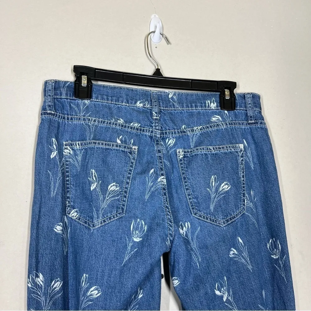 Current/Elliott The Fling Floral Straight Leg Jean Size 26 - Image 6