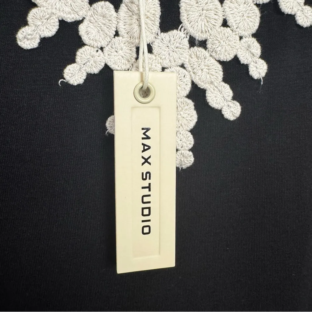 MaxStudio New minimalist chic old money dress size 3X plus trad wife classy Black - Image 6