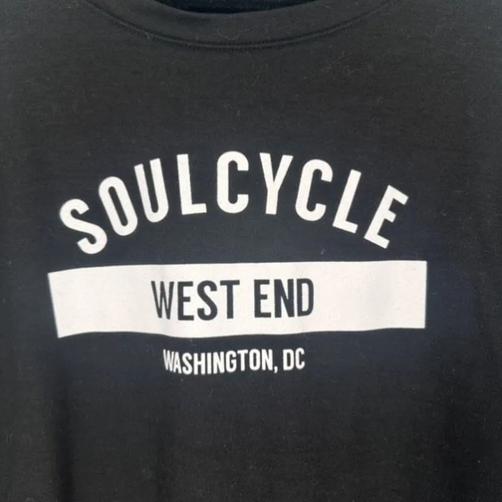 SoulCycle West End Washington DC Large Black Spellout Pullover Sweatshirt‎ - Image 7