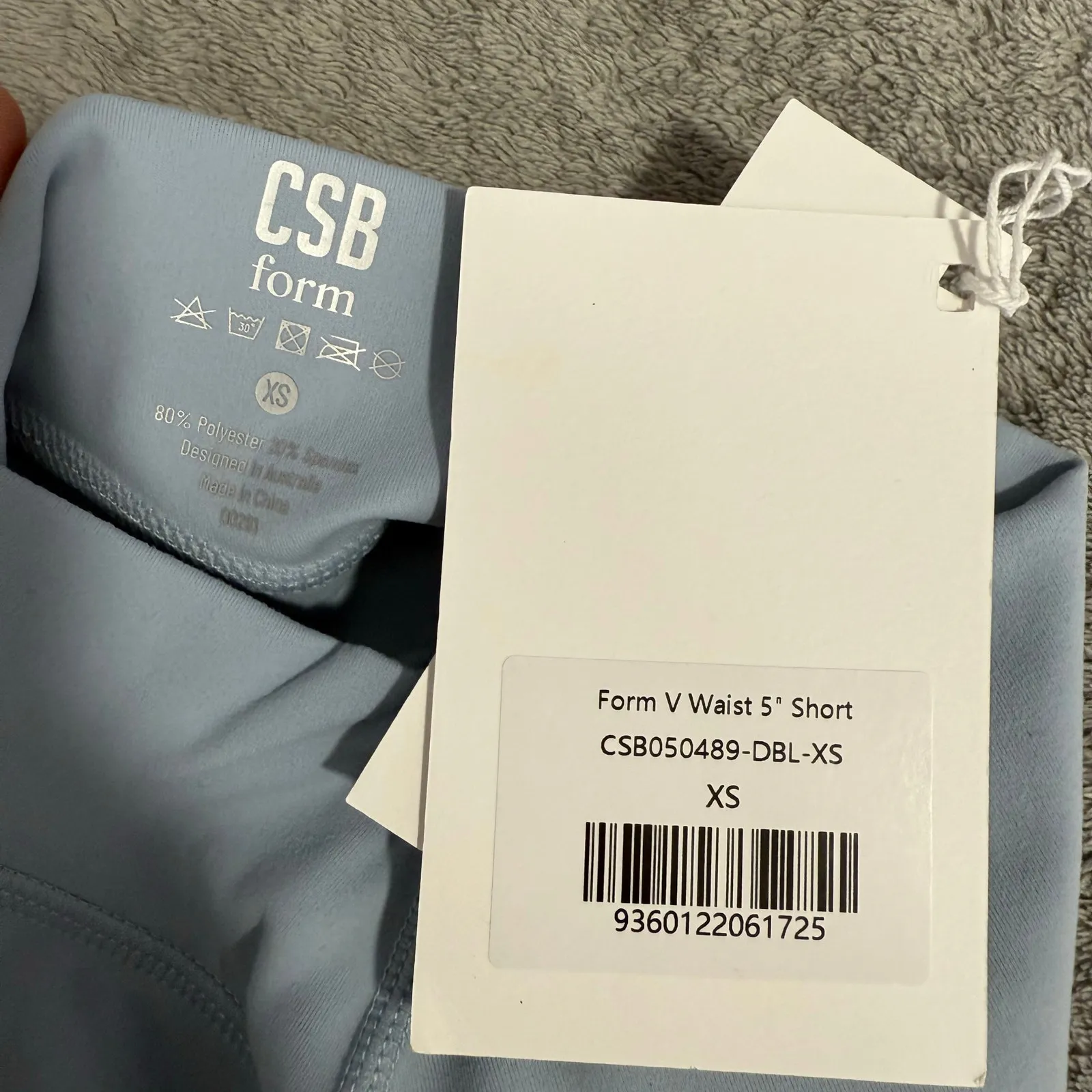 CSB Form V Waist 5" Short, Baby Blue, XS Blue - Image 4