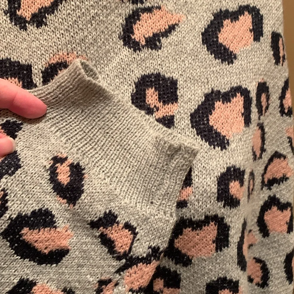 Hayden open front cheetah print cardigan duster 2XL/3XL gray/pink/black - Image 11