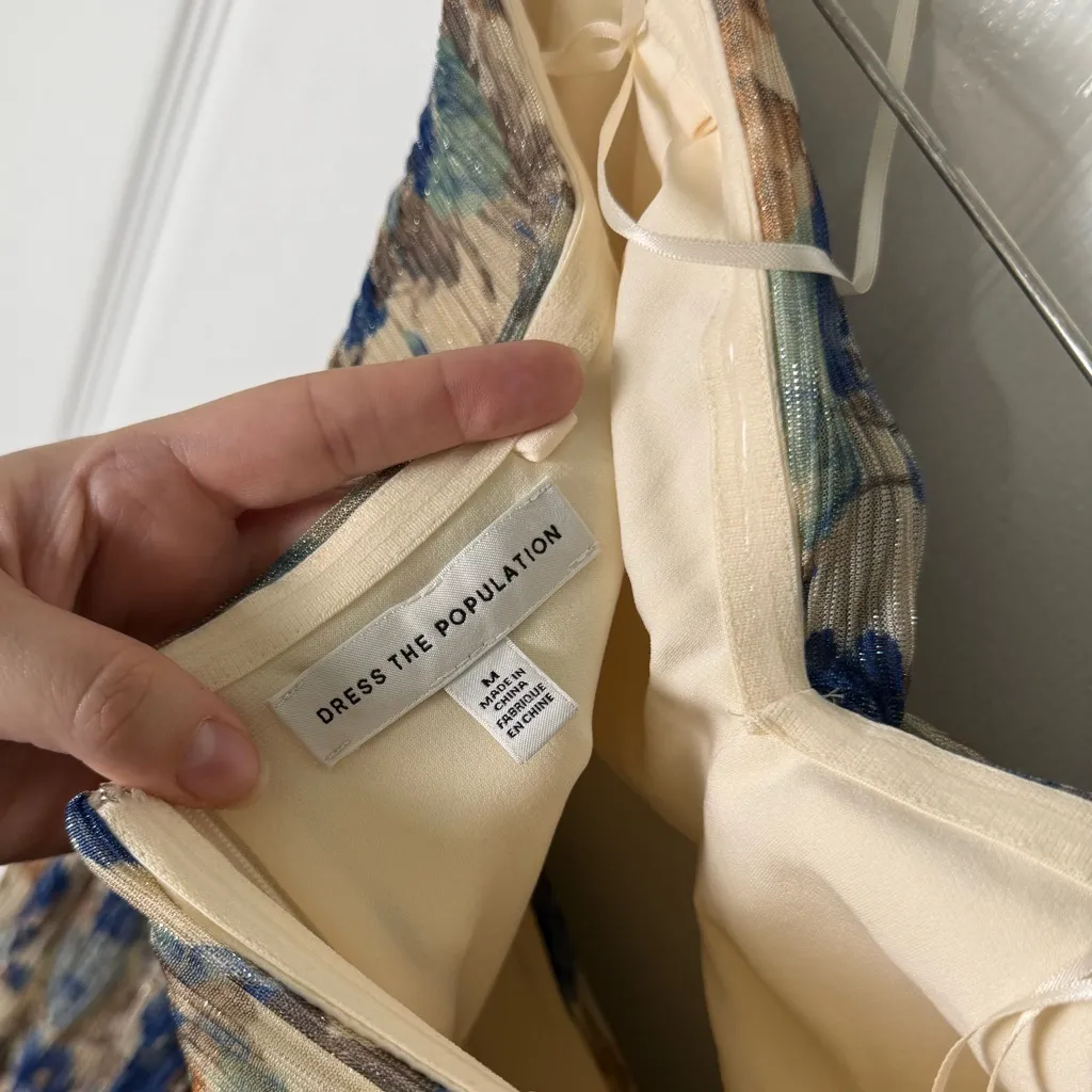 Dress The Population Angelique Gown in Cobalt Multi M - Image 8