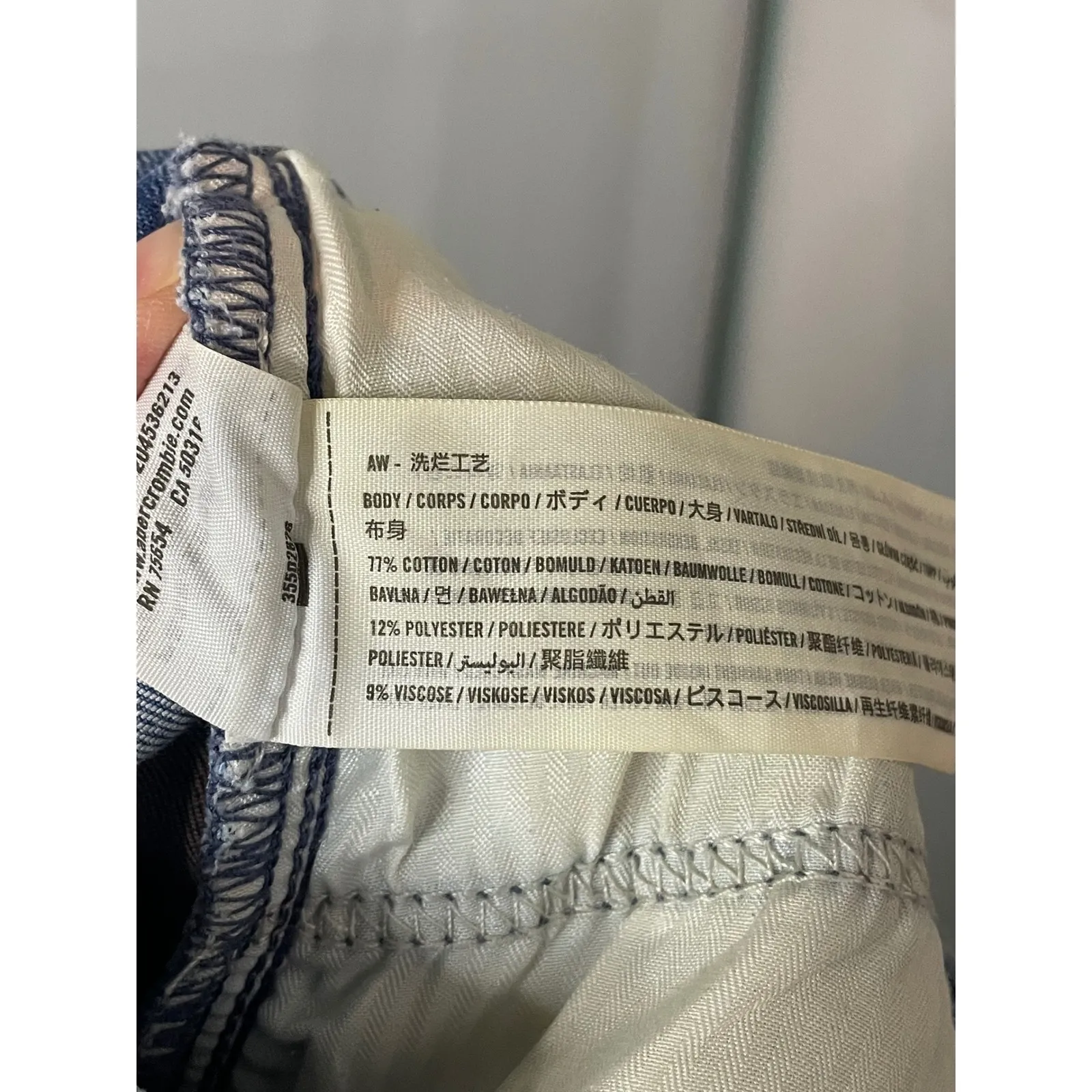 Hollister California Mid Rise Super Skinny Jeans Distressed Blue W27 L29 - Image 8