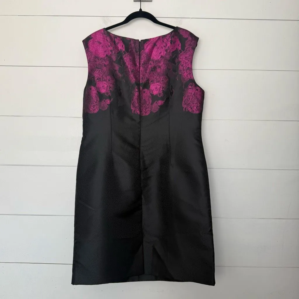 Tahari Women’s 16 Black Pink Lace Design Dress Career Office Core - Image 3