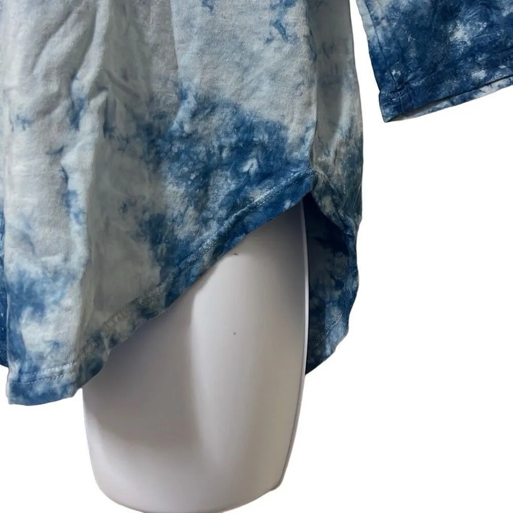 Groceries Apparel Willa Top Blue Tie Dye 100% Organic Cotton XS NWT Oversized - Image 5