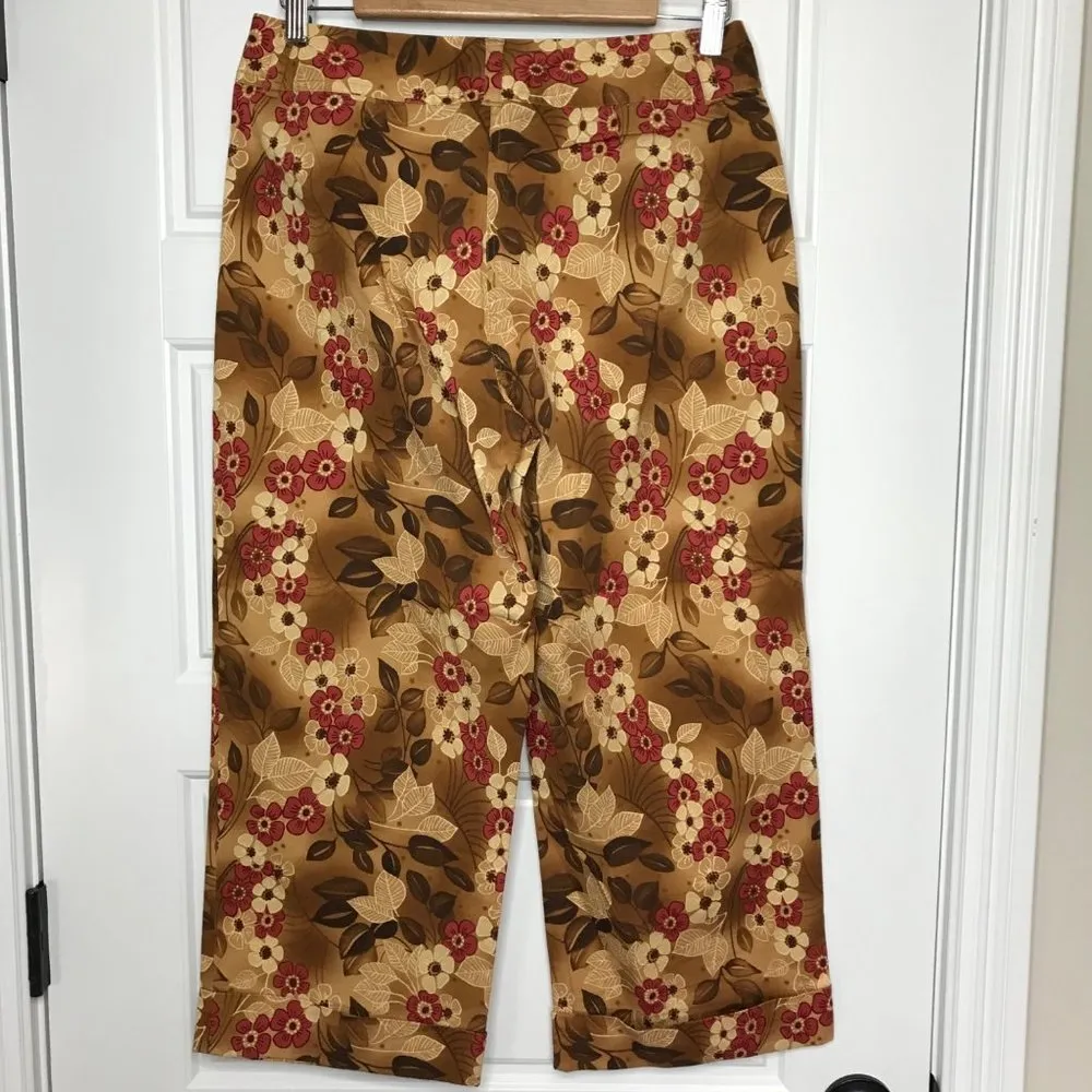 Tommy Bahama Vintage Cropped Pants Capris Tropical Stretch Cotton Blend Womens 6 - Image 3