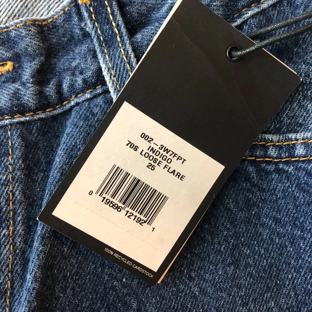 Re/Done Levis 70s Loose Flare Indigo Patchwork 25 - Image 5