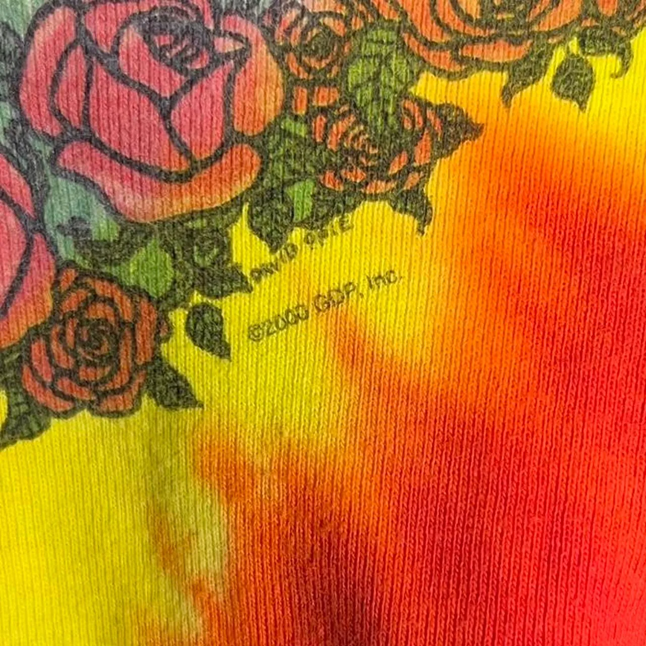 2000 Vtg Grateful Dead Band T Shirt Liquid Blue Tie Dye Design Pop ( XL ) - Image 5