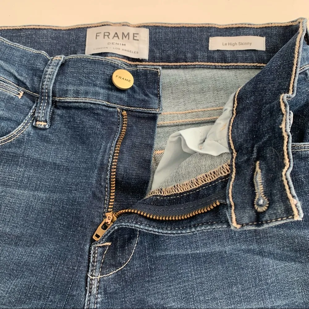 EUC Frame Le High Skinny Rhoads Wash Jeans Size 25 - Image 2