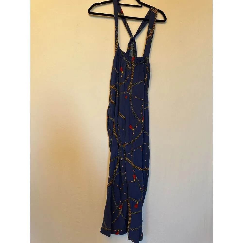 Anthropologie Corey Lynn Calter Halter Jumpsuit Blue Rope Print Size Small NWT - Image 5