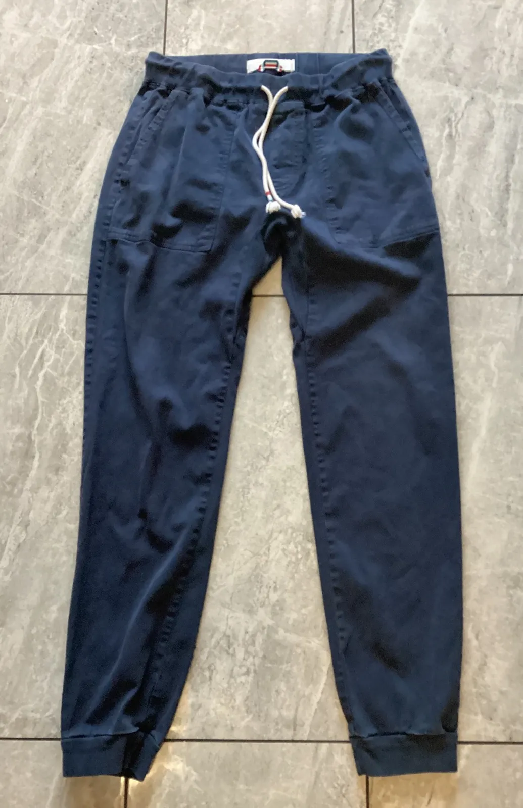 SOL ANGELES Navy Blue Jogger Pants Drawstring Cargo Pockets Lounge Athleisure M - Image 1