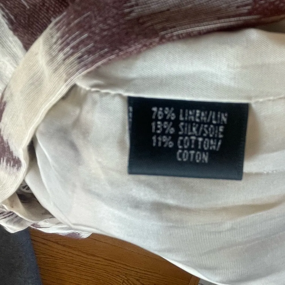 Lafayette 148 New York Brown Linen/Silk Blend Animal Print Skirt Size 4 - Image 6