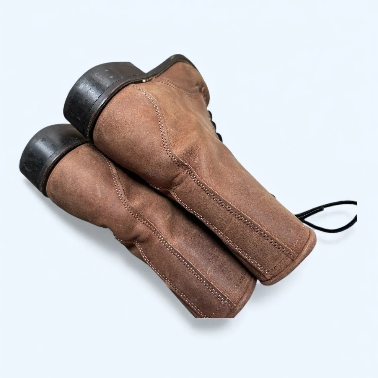 Vintage Laredo Lace Up Kiltie Roper Boots Brown USA Made Women's size 7 Western - Image 12