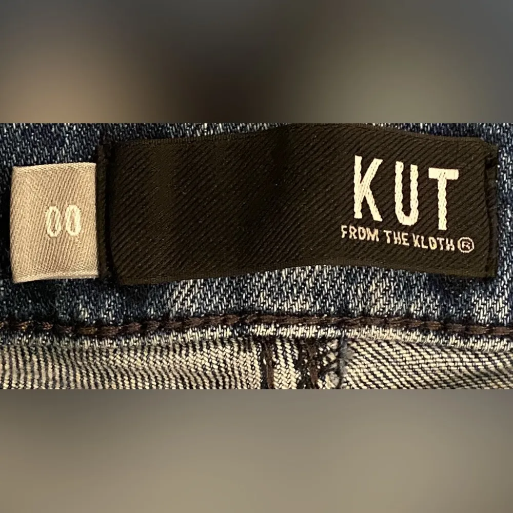 Kut from the Kloth Back Front Pockets Skinny Jeans Frayed Hem Women's Sz 00 - Image 10