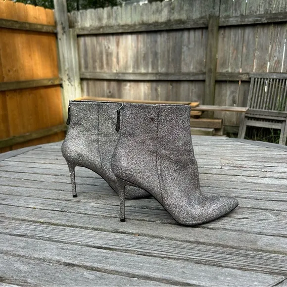 Steve Madden Carey Silver‎ rainbow Glitter Ankle-High boots size 8.5 - Image 2