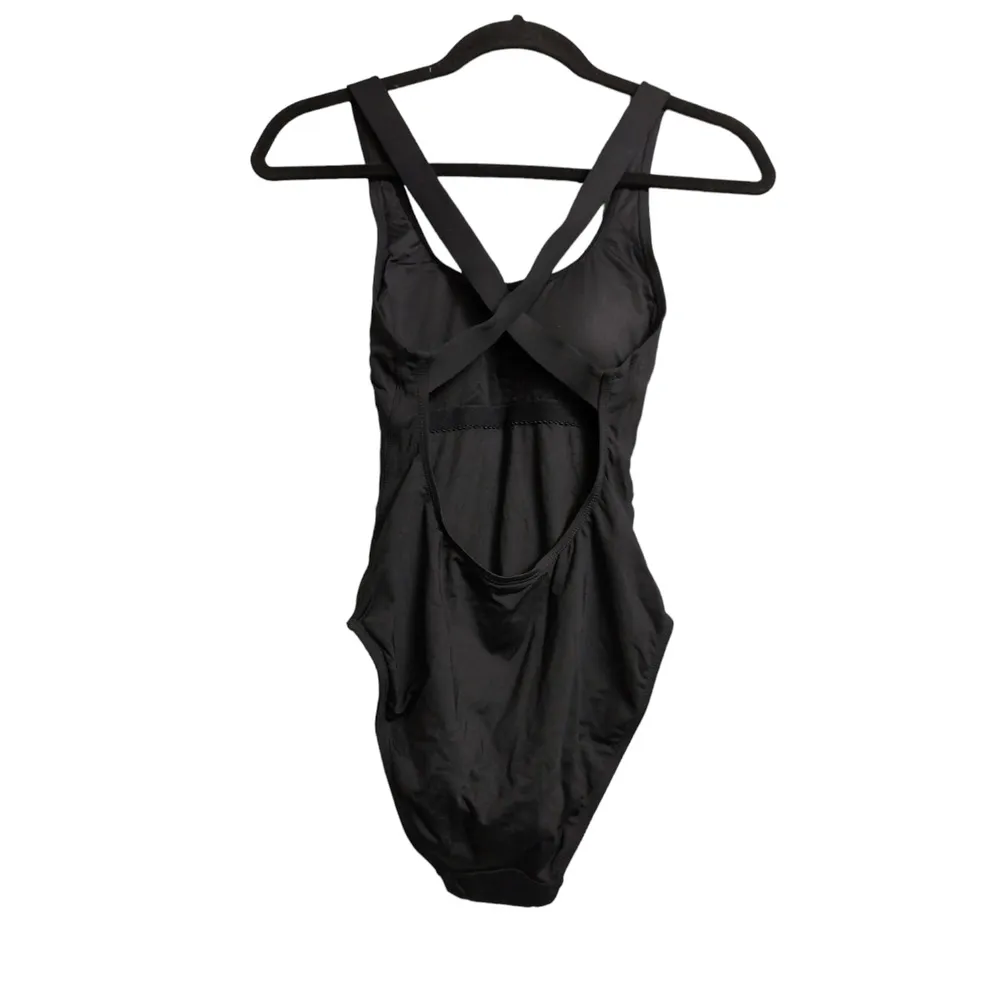 Andie The Tulum One Piece Swimsuit Black Crisscross Beach Pool Resort XS New - Image 2