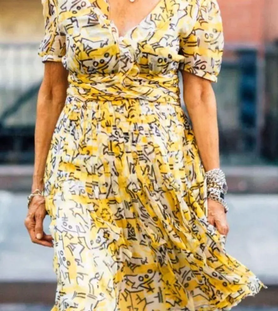 NWOT Oscar de la renta silk Dress SIZE 6 - Image 2