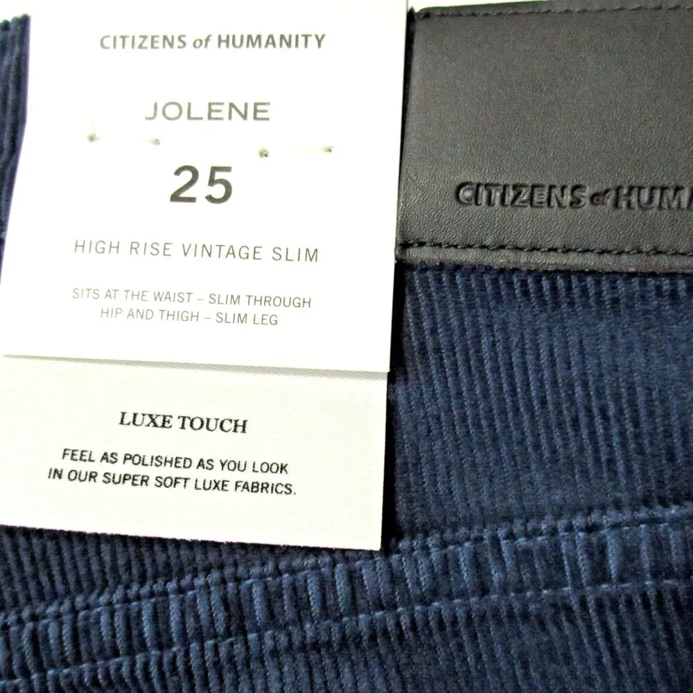 NWT Citizens of Humanity Jolene in Bluebird Straight Cord Corduroy Pants 25 - Image 5