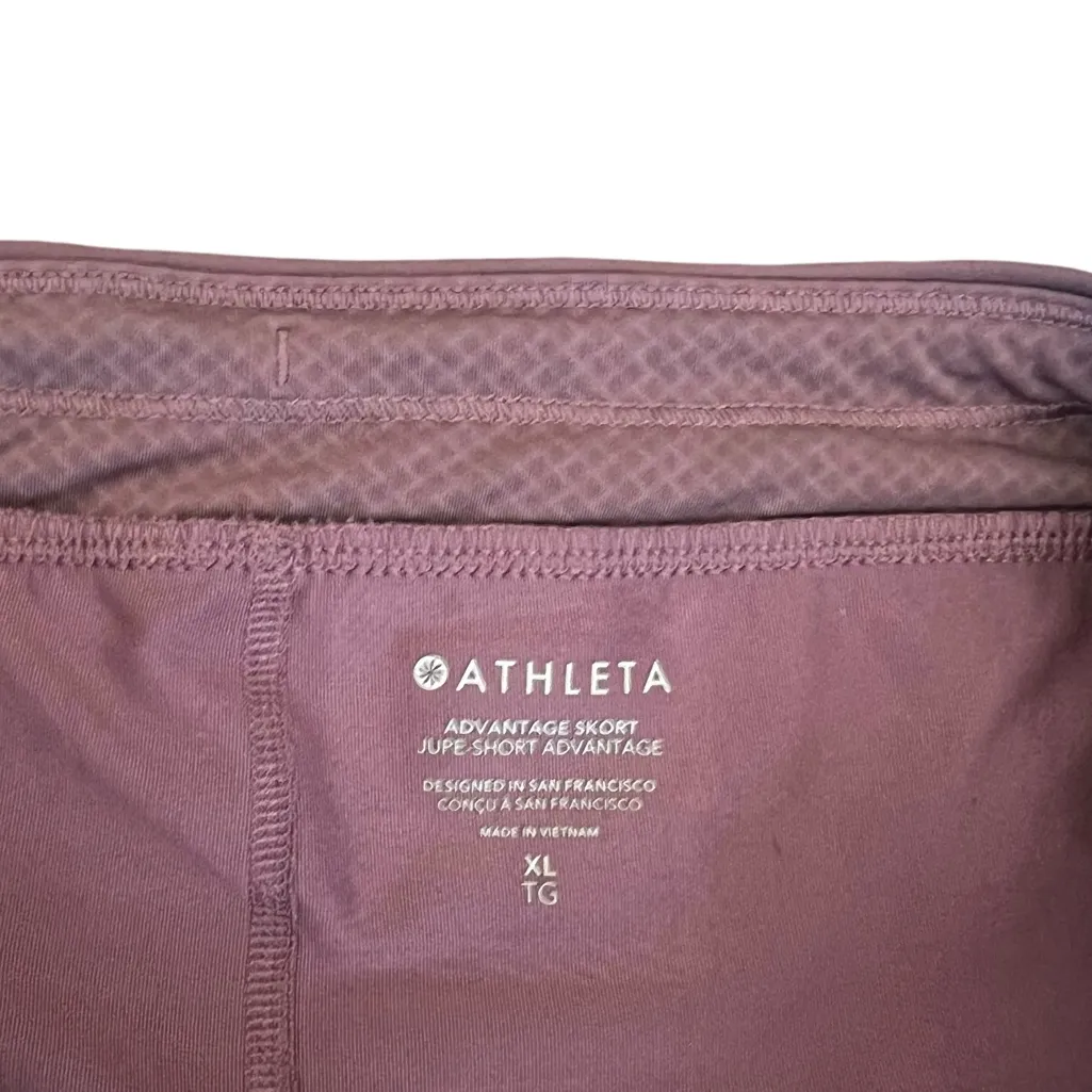 Athleta Women’s Advantage Pleated Skort XL Damask Mauve Purple Tennis Pickleball - Image 6