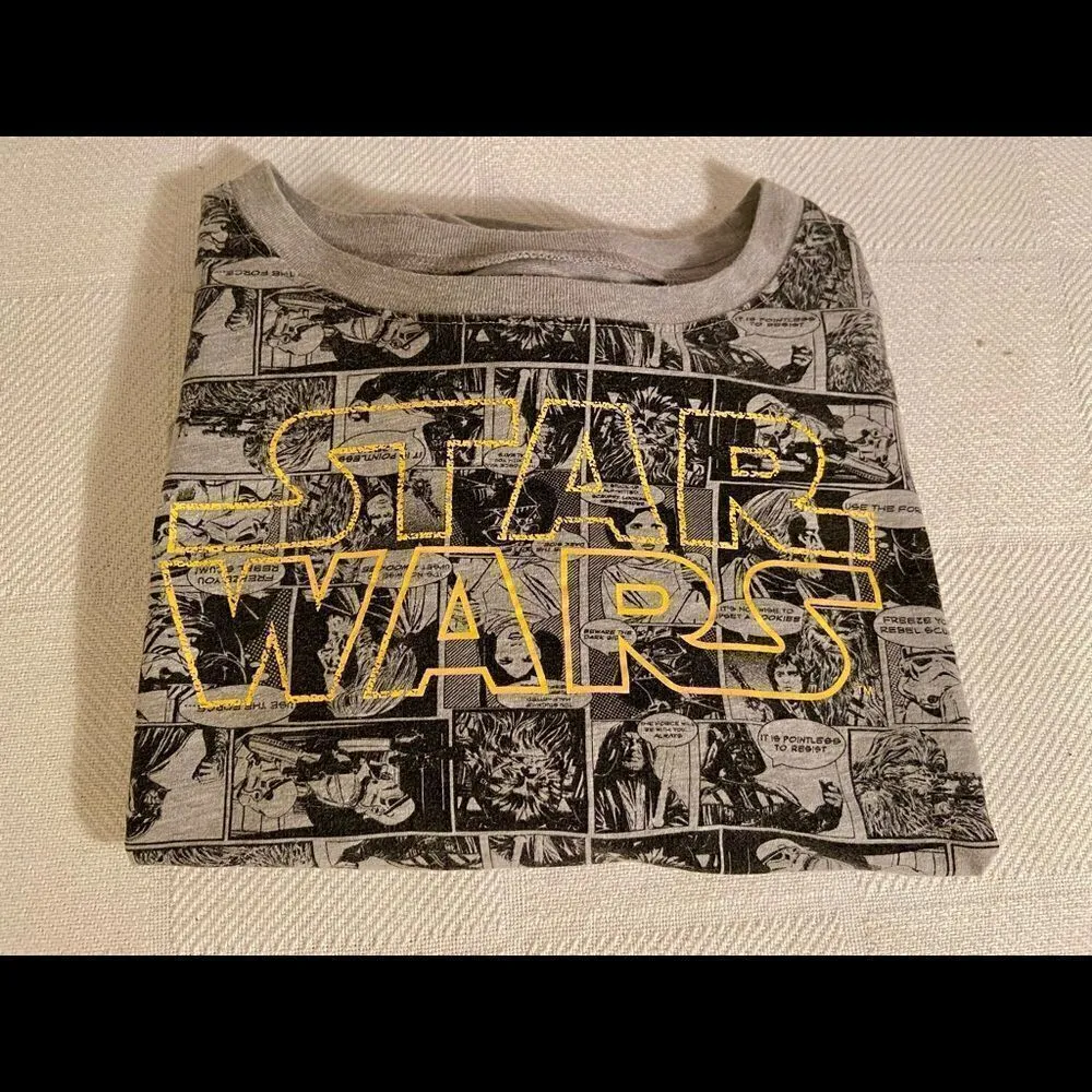 Star Wars Womens Top Size X-Small Gray Comic Graphic Crop Sweatshirt Chewbacca - Image 3