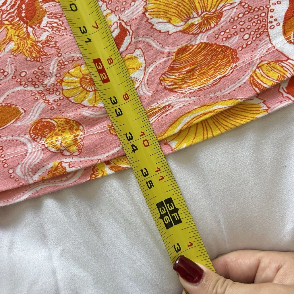 Barbara Gerwit Seashell Mini Sleeveless Dress Womens XL Pink Orange Y2K 90s - Image 7