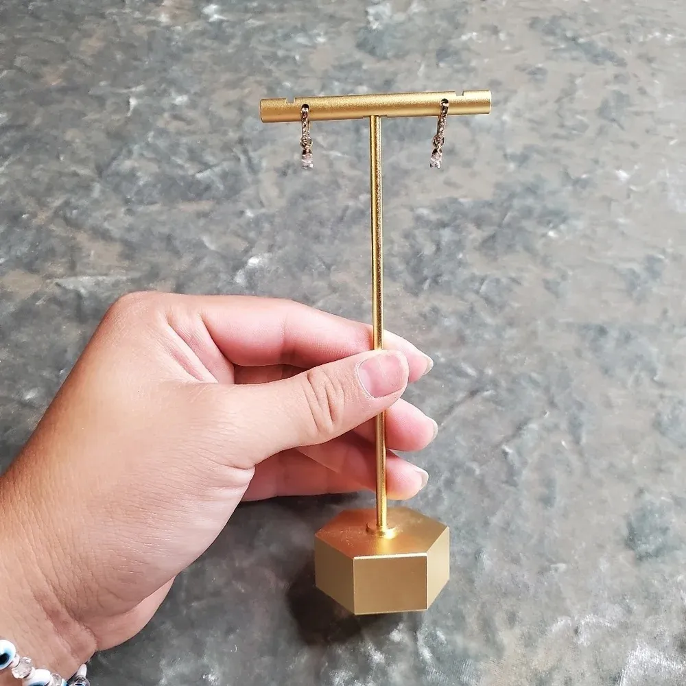 Gold Metal Earring T Bar Stand - Image 6