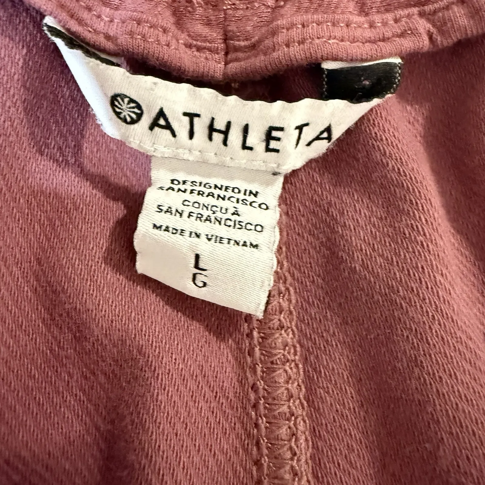 Athleta‎ Fallon Bermuda Shorts Womens Large Tawny Rose Red 988042 Elastic Lounge - Image 4