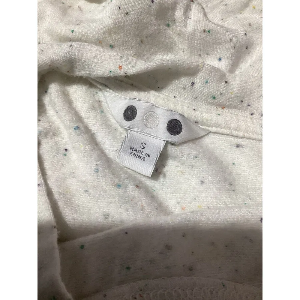 Three Dots Anthropologie Ivory Multi Color Speckle Pullover Long Sleeve Top - Image 5