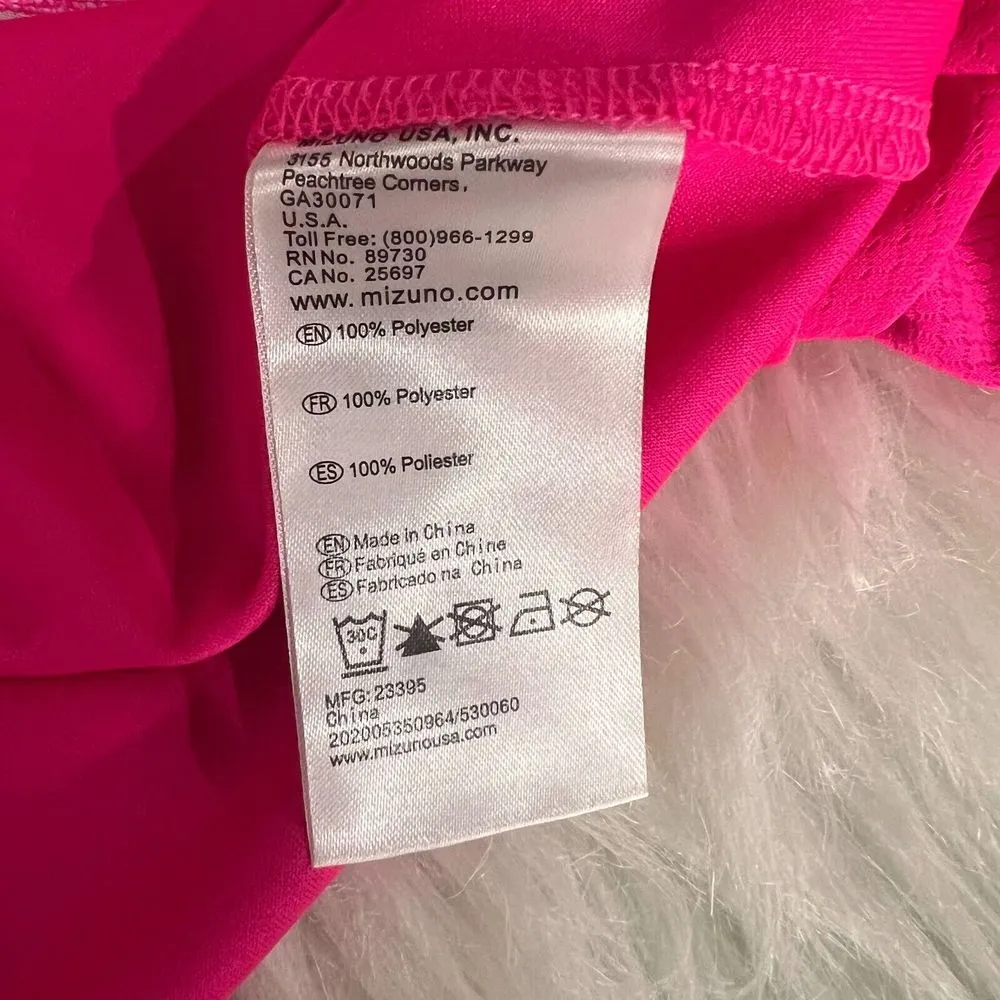 Mizuno Womens Shirt XL Pink Jersey Crew Neck Short Sleeve‎ Activewear NWT - Image 6
