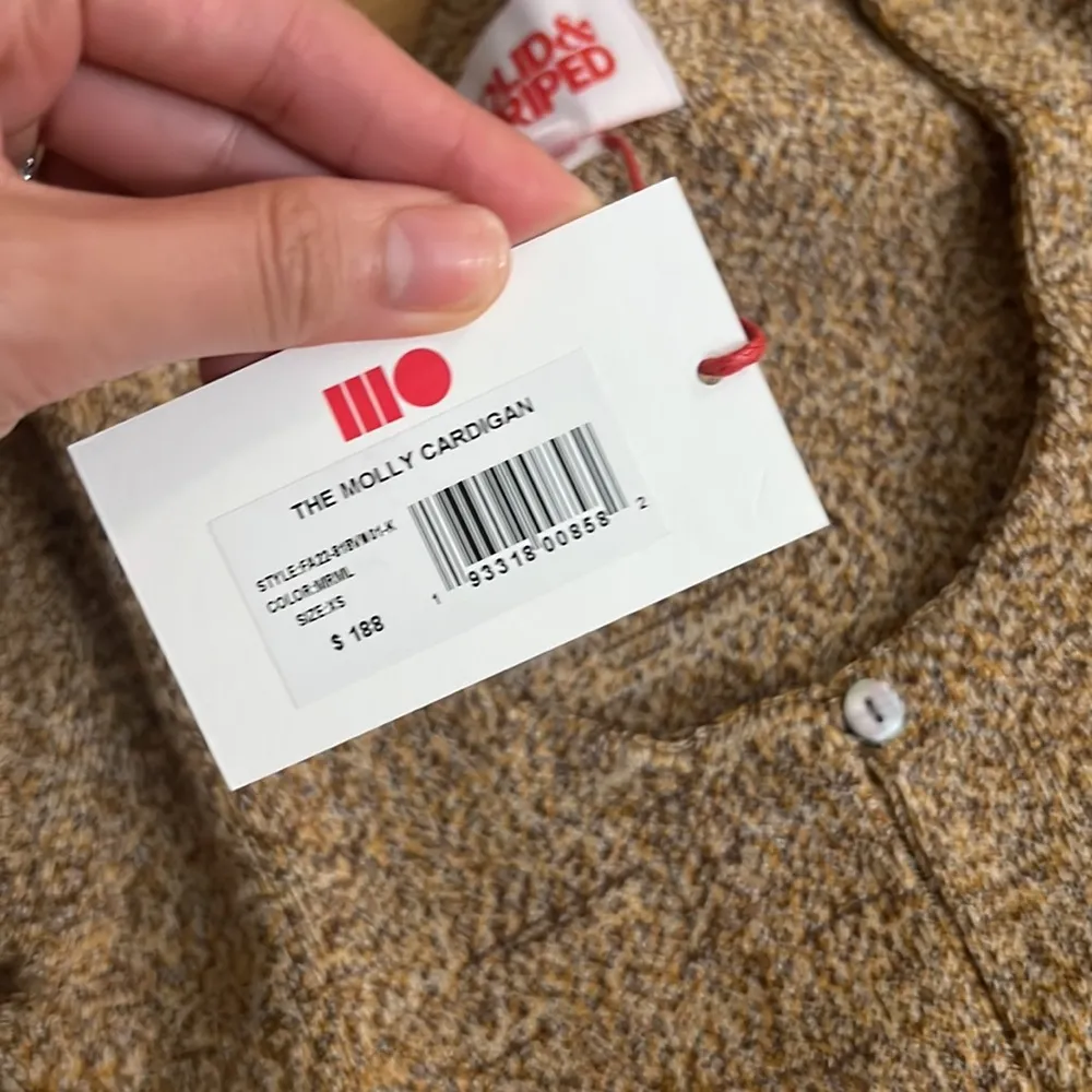 NWT Solid & Striped  The Molly Cardigan in Marigold Multi - Image 8