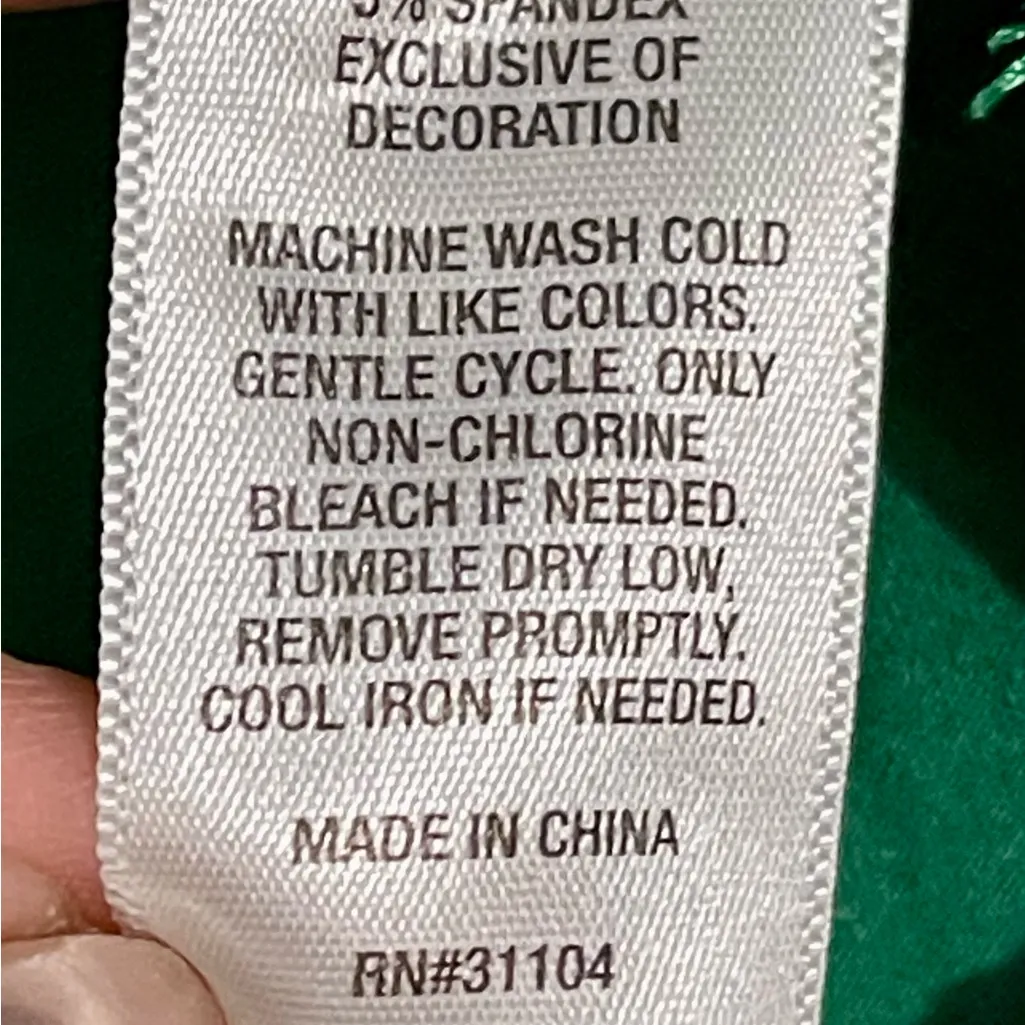 Crown & Ivy Women’s Size 1X Green Christmas Pajama Shirt EAT DRINK & BE MERRY - Image 6