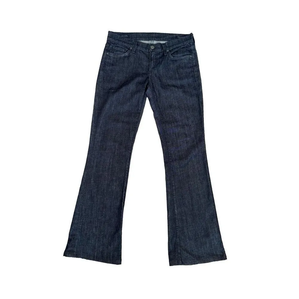 citizens of humanity ingrid stretch low waist flared jeans rhinestone pockets 28 - Image 3