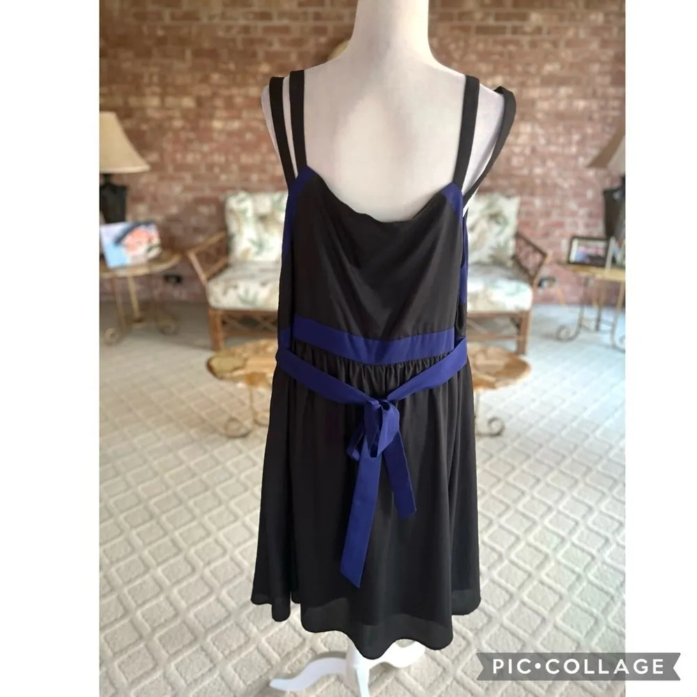 Torrid Dress Empire Waist Black Swing Tie Back Fit & Flare Sleeveless Party 24 - Image 11