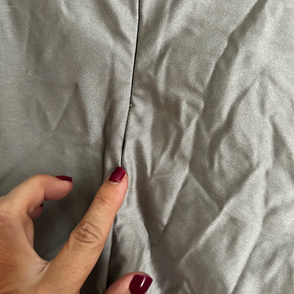 SKIMS  Disco‎ Front Zip Bodysuit Silver - Image 6