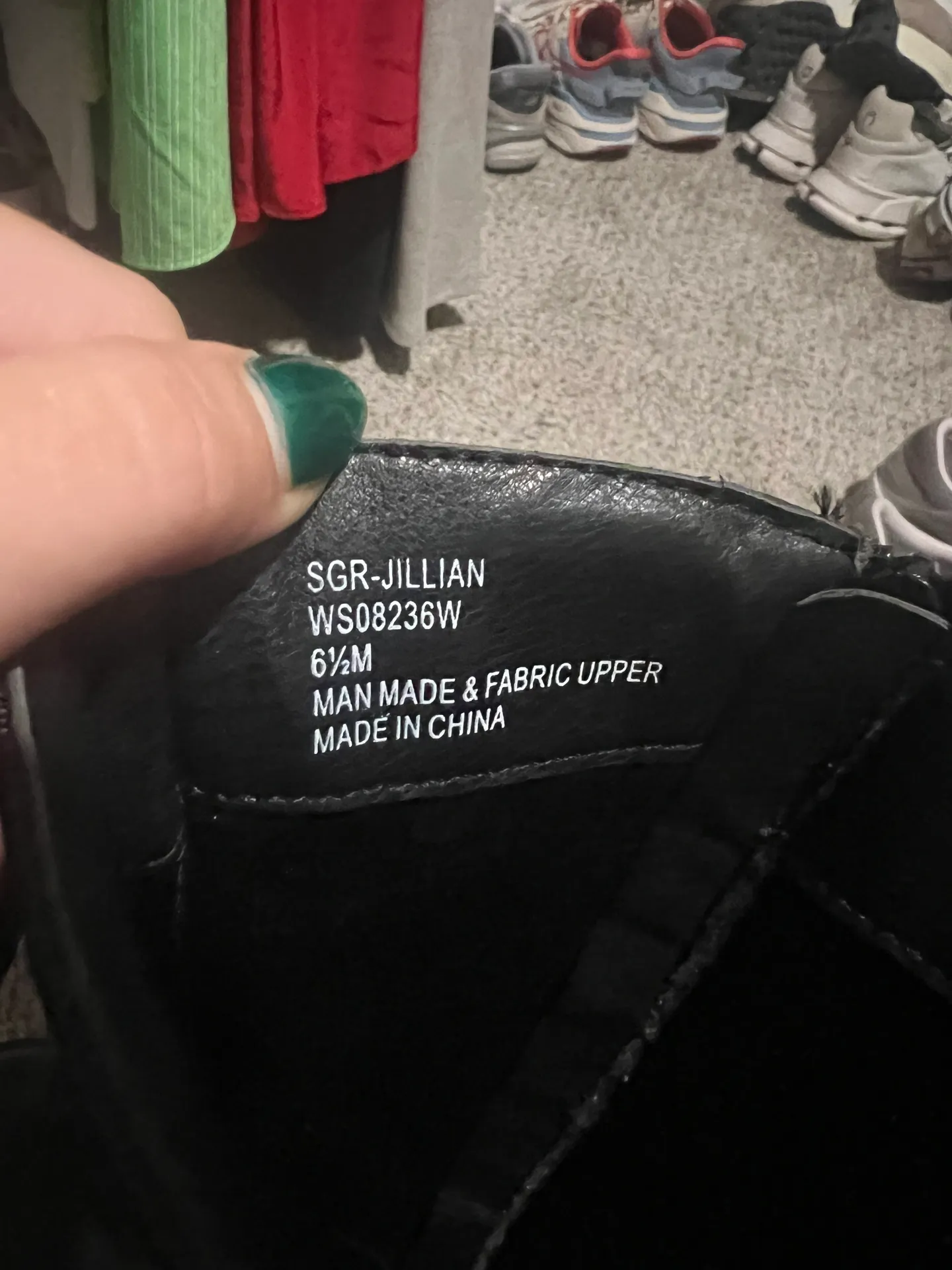 Tall Black Boots Size 7 - Image 3