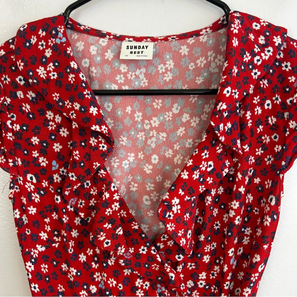 Sunday Best Red Floral V - Image 3