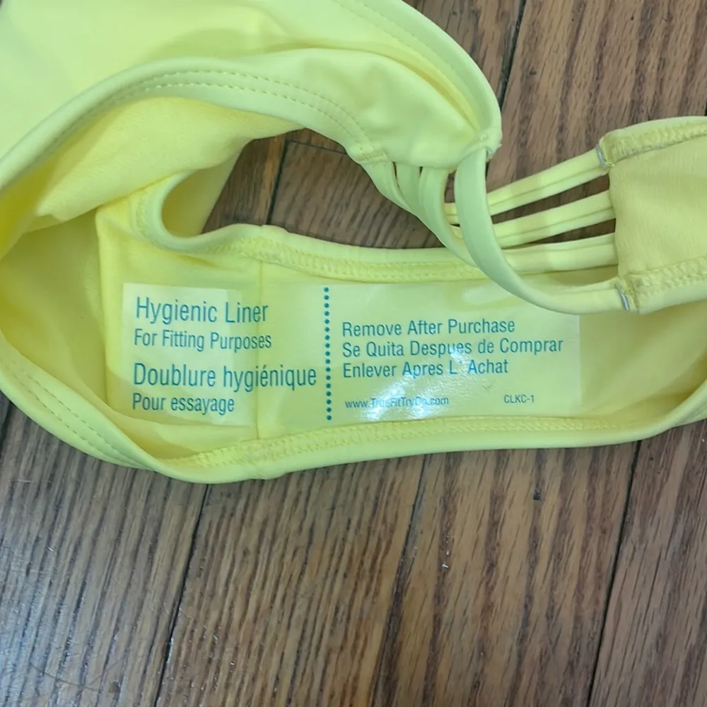 California Waves Strappy Side Hipster Bikini Bottoms Swimsuit Yellow Junior’s M - Image 6