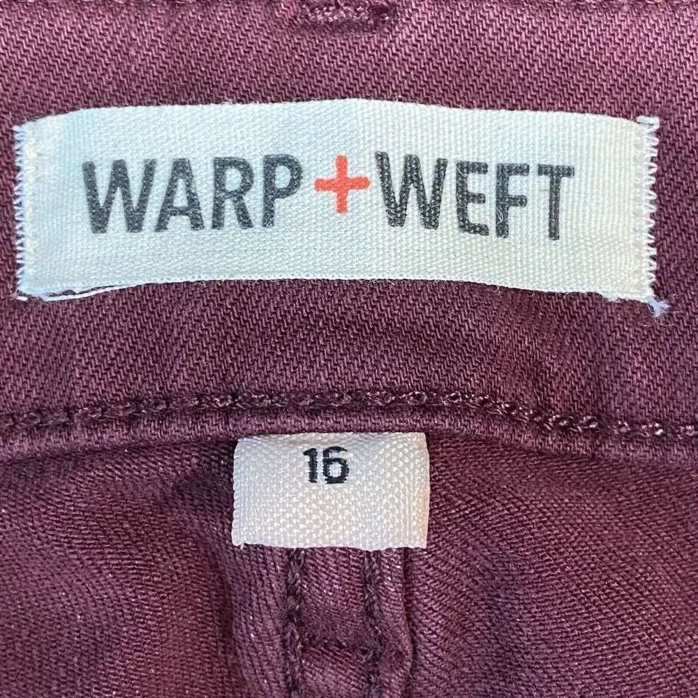 New Warp + Weft Ladies Vineyard Wine New York City Capri Denim Jeans - Image 6