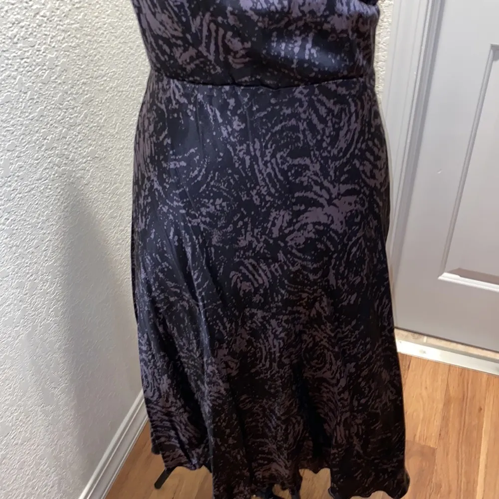 Jonathan Martin Studio Silk Halter Surplice V-neck Backless Maxi Dress EUC Sz 10 - Image 4