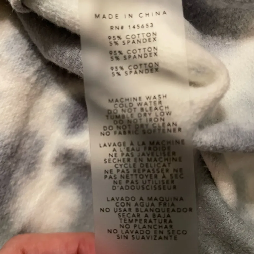 NWT Lacausa Anthropology Warrior Tie Dyed Crewneck Sweatshirt Blue Grey … - Image 6