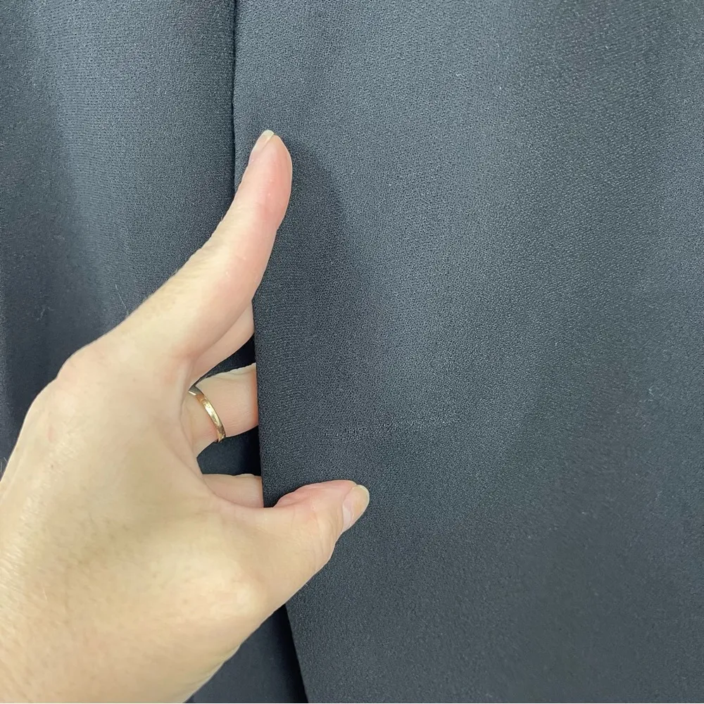 Zara Eyelet Lace Sleeveless Wide Leg Black Jumpsuit Size Small Pockets Office - Image 12