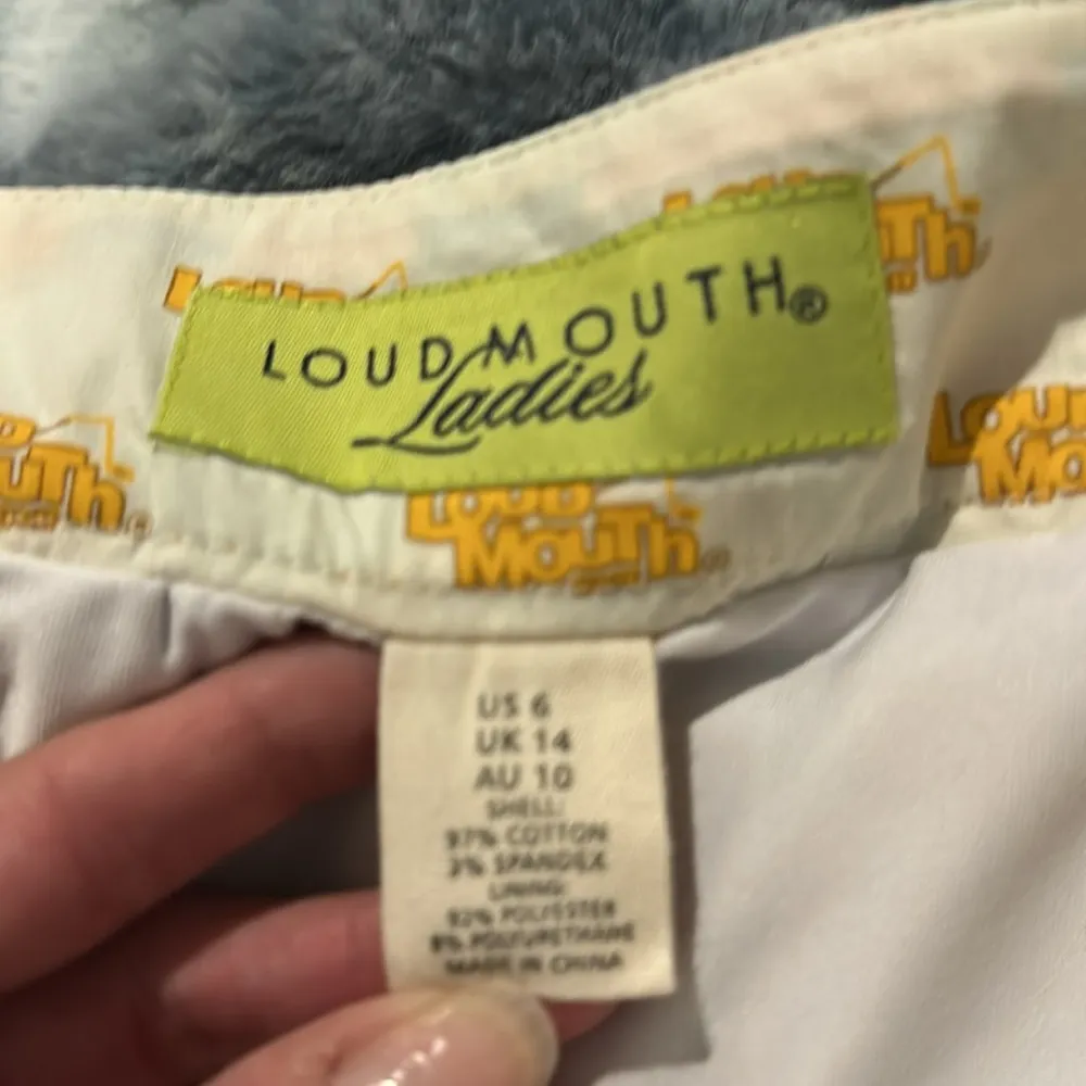 Loudmouth Ladies Golf Skort Cotton Turquoise & Orange Mini Skirt Shorts Women’s Size 6 - Image 3