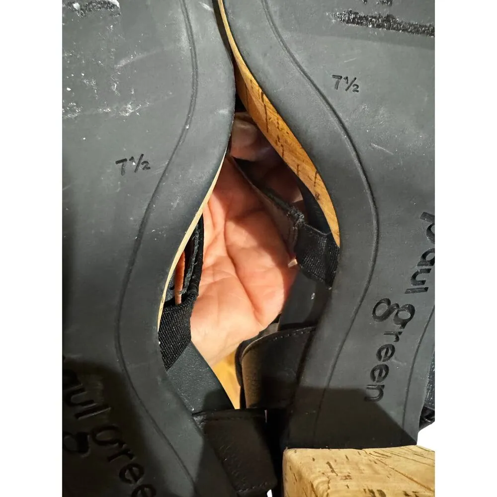 Paul Green Tina Classic Black retro Fisherman heeled sandal  size 7.5UK / US 10 - Image 10
